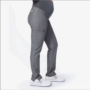 Figs Yola Maternity Pants in Graphite XS